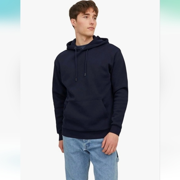 NWOT - Jack and Jones | Pullover Knit Hoodie - Medium - Blue - Picture 1 of 9